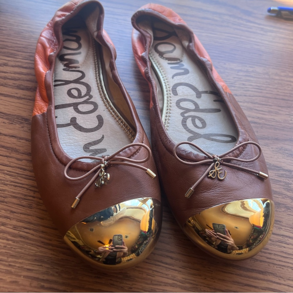 Sam Edelman leather ballerina flats.   Size 10